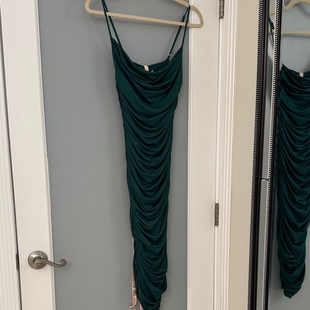 Oh Polly Deep Green Backless Dress